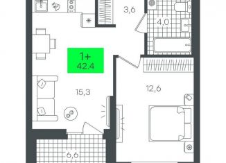 1-ком. квартира на продажу, 42.5 м2, Тюмень