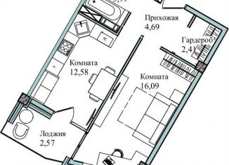 Продам 2-комнатную квартиру, 44.3 м2, Севастополь, улица Лётчиков, 10