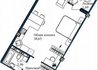 Продам однокомнатную квартиру, 54.7 м2, Севастополь, улица Лётчиков, 10