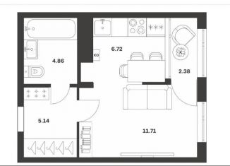 Продается квартира студия, 30.8 м2, Тула, Центральный территориальный округ