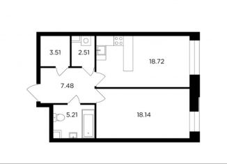 Продам 1-ком. квартиру, 55.6 м2, Москва, жилой комплекс Форивер, 11, Даниловский район