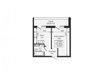 Продам 1-ком. квартиру, 34.2 м2, село Небуг