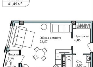 Продаю 1-комнатную квартиру, 42.8 м2, Севастополь, улица Лётчиков, 10