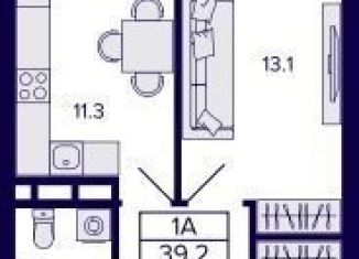 Продаю 1-ком. квартиру, 39.2 м2, Новосибирск, Красносельская улица