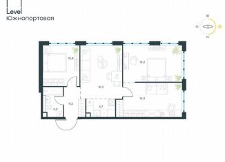 Продаю трехкомнатную квартиру, 68.1 м2, Москва