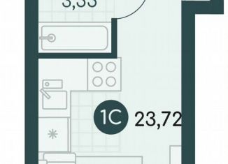 Продается квартира студия, 23.7 м2, Курган