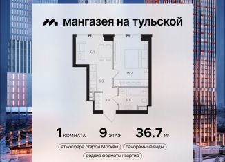 Продаю однокомнатную квартиру, 36.7 м2, Москва, Даниловский район, Большая Тульская улица, 10с26