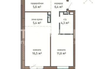 Продаю 2-ком. квартиру, 51.1 м2, Пермский край, улица Максима Горького, 86