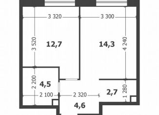 Продажа 1-комнатной квартиры, 38.8 м2, Москва, Даниловский район, 3-я очередь, к6