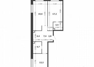 2-ком. квартира на продажу, 71.7 м2, Москва, Автозаводская улица, вл23, метро Автозаводская