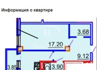 Продажа однокомнатной квартиры, 45 м2, Ростов-на-Дону, проспект 40-летия Победы, 63/17с3, ЖК Сокол Град