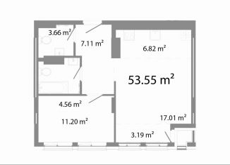 Продам 2-ком. квартиру, 53.6 м2, Челябинск