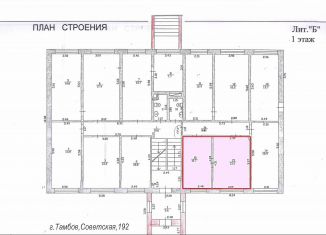 Сдаю в аренду офис, 24 м2, Тамбов, Советская улица, 192, Октябрьский район