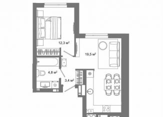 Продам 1-комнатную квартиру, 40 м2, Астрахань