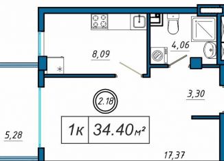 Продам однокомнатную квартиру, 34.4 м2, Керчь, улица Суворова, 4