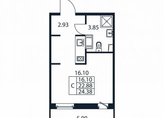 Продается квартира студия, 27.9 м2, Мурино