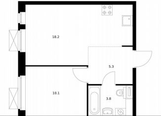 Продажа 1-комнатной квартиры, 36.9 м2, Москва