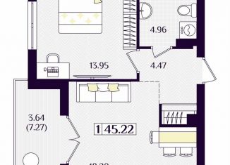 Продам 1-комнатную квартиру, 45.2 м2, Гурьевск, Краковский бульвар, 16, ЖК Новая Резиденция