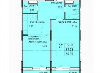 Продам двухкомнатную квартиру, 66.1 м2, Тула, Рязанская улица, 19, Центральный территориальный округ