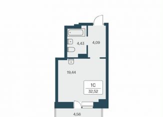 Продажа квартиры студии, 33.1 м2, Новосибирск, улица Зорге, 229/2