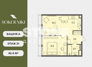 Продается однокомнатная квартира, 42.4 м2, Самара, улица Гастелло, 32