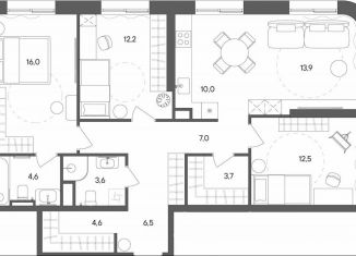 Продам трехкомнатную квартиру, 94.6 м2, Москва, улица Матросская Тишина, 1Ас71, метро Электрозаводская