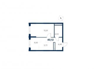 Продам 1-ком. квартиру, 40.1 м2, Екатеринбург, метро Чкаловская, улица Титова, 19/42И