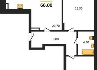 Продам 2-ком. квартиру, 66 м2, Калининградская область, Акварельная улица