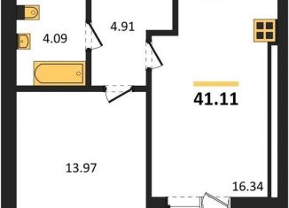 Продаю однокомнатную квартиру, 41.1 м2, Калининград