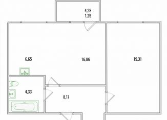 Двухкомнатная квартира на продажу, 56.8 м2, посёлок Солонцы, Ореховая улица, 4