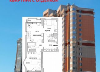 Продаю 2-ком. квартиру, 77.7 м2, Санкт-Петербург, улица Кустодиева, 7к1, ЖК Байрон