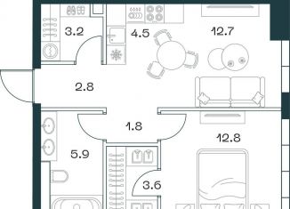 Продаю двухкомнатную квартиру, 47.4 м2, Москва, улица Орджоникидзе, 10, Донской район