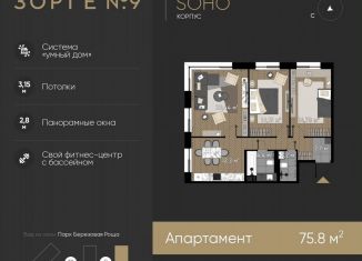 Продажа 3-комнатной квартиры, 75.8 м2, Москва, жилой комплекс Зорге 9, 9Ак7, ЖК Зорге 9