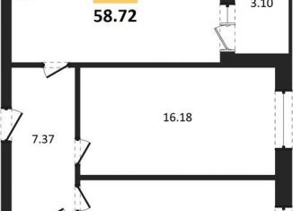 Продаю 2-комнатную квартиру, 58.7 м2, Калининградская область