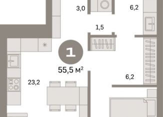 Продам 1-ком. квартиру, 55.5 м2, Санкт-Петербург, Василеостровский район