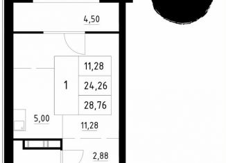 Продам квартиру студию, 28.8 м2, Архангельская область, Первомайская улица, 5