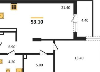 Продажа 1-комнатной квартиры, 53.1 м2, Калининградская область, Весенняя улица, 3