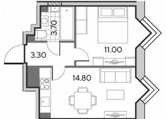 Продается 1-комнатная квартира, 32.8 м2, Москва, метро Шипиловская, улица Борисовские Пруды, 31с13