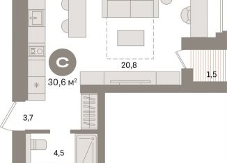 Продам квартиру студию, 30.6 м2, Санкт-Петербург, муниципальный округ Морской