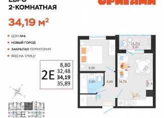 2-ком. квартира на продажу, 34.2 м2, Ульяновск, проспект Академика Филатова, 4