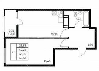 Продается 1-ком. квартира, 45.6 м2, Ростов-на-Дону, улица Нансена, 99с3