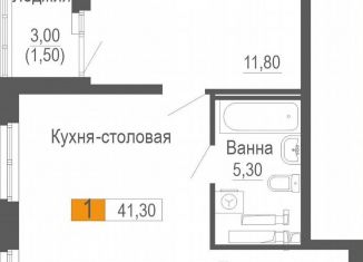 Продажа однокомнатной квартиры, 41.3 м2, Екатеринбург, улица Новостроя, 5, метро Ботаническая