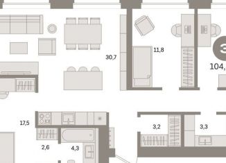 Продается 3-ком. квартира, 104.3 м2, Санкт-Петербург