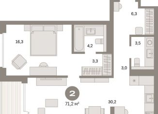 Продаю 1-ком. квартиру, 71.2 м2, Санкт-Петербург, Василеостровский район