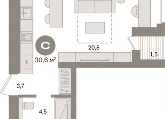 Продажа квартиры студии, 30.6 м2, Санкт-Петербург, муниципальный округ Морской