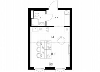 Продается квартира студия, 25.2 м2, Москва, район Гольяново