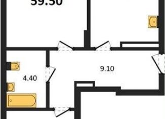 Продам 2-комнатную квартиру, 59.5 м2, Калининград, Акварельная улица