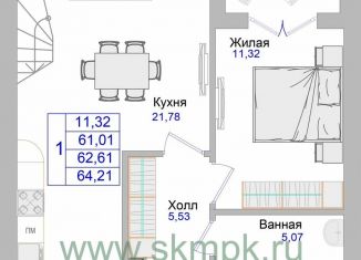 Продажа 1-комнатной квартиры, 64.2 м2, Калининградская область, Калининградский проспект, 70Е