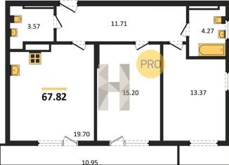 Продаю 2-ком. квартиру, 67.8 м2, Новосибирск, метро Маршала Покрышкина, улица Королёва, 19