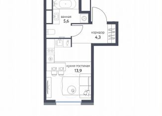 Продаю квартиру студию, 23.8 м2, Москва, станция Бульвар Рокоссовского